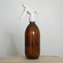Load image into Gallery viewer, Amber Glass Bottle with White Trigger Sprayer