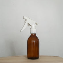 Load image into Gallery viewer, Amber Glass Bottle with White Trigger Sprayer