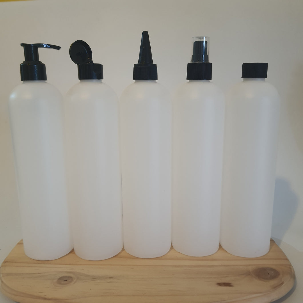 500ml PET bottle with black lid