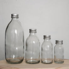 Load image into Gallery viewer, Clear Glass Bottle with Screw on Cap
