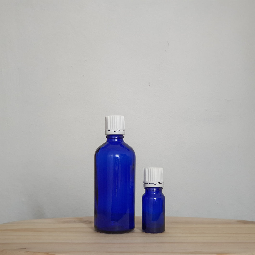 Blue Glass Bottles with Dropper Cap